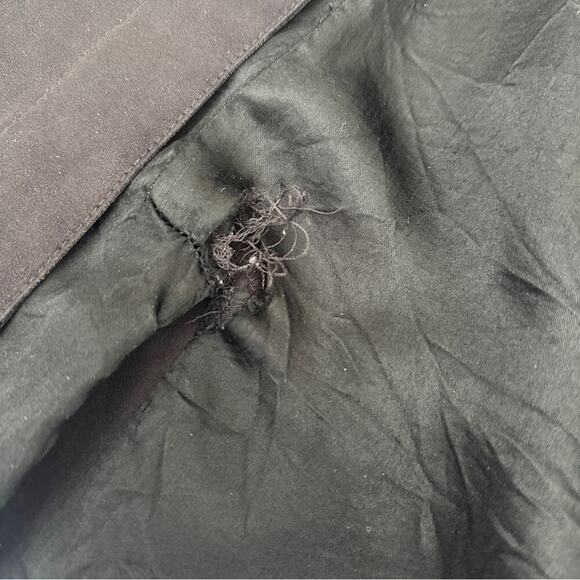 Vintage GUESS Faux Fur Mid Length Trench Coat RARE Jacket in Black Sz. Small - Picture 15 of 16